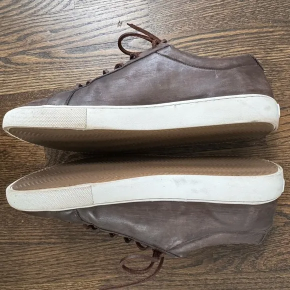 Freebird By Steven Newport Mens Size 12 Sneakers Shoes Brown Distressed Leather
