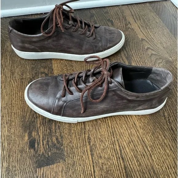 Freebird By Steven Newport Mens Size 12 Sneakers Shoes Brown Distressed Leather