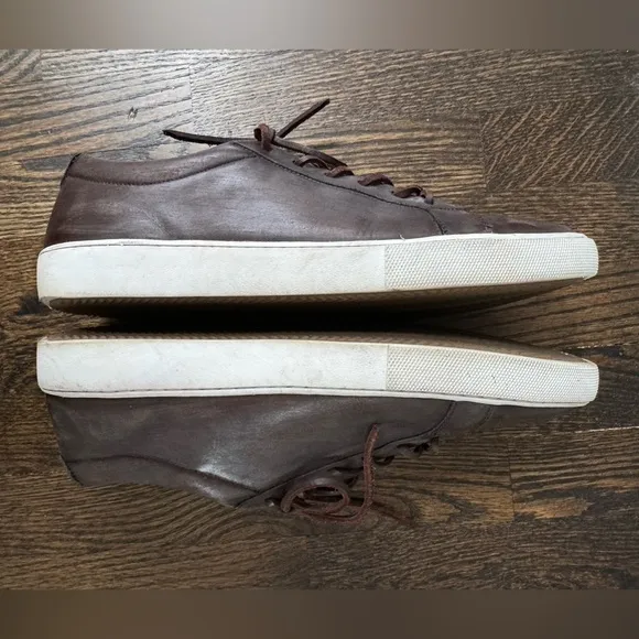 Freebird By Steven Newport Mens Size 12 Sneakers Shoes Brown Distressed Leather