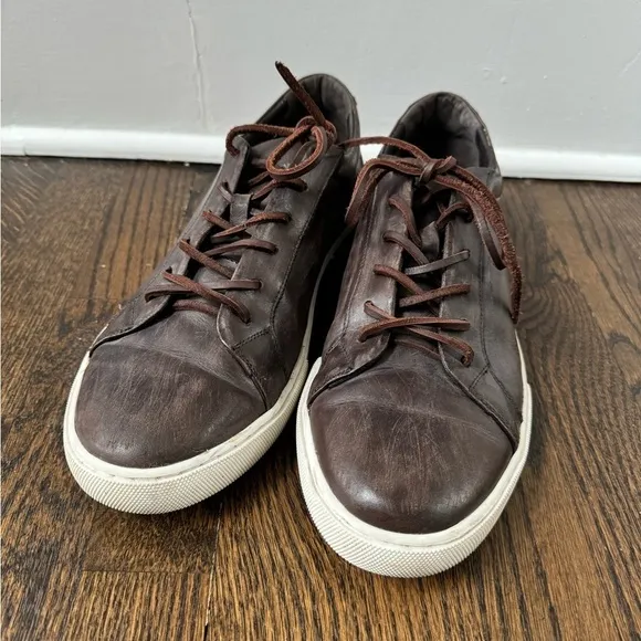 Freebird By Steven Newport Mens Size 12 Sneakers Shoes Brown Distressed Leather