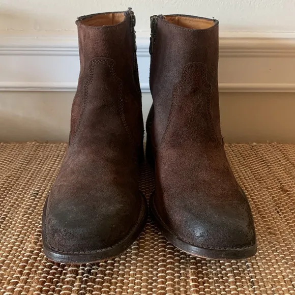 Frye  87907 Size 8 D Ankle Boots Zipper Mens