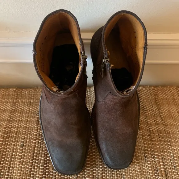 Frye  87907 Size 8 D Ankle Boots Zipper Mens