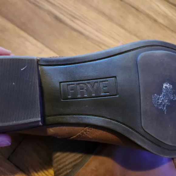 Frye Jennifer Brown Leather Ankle Booties