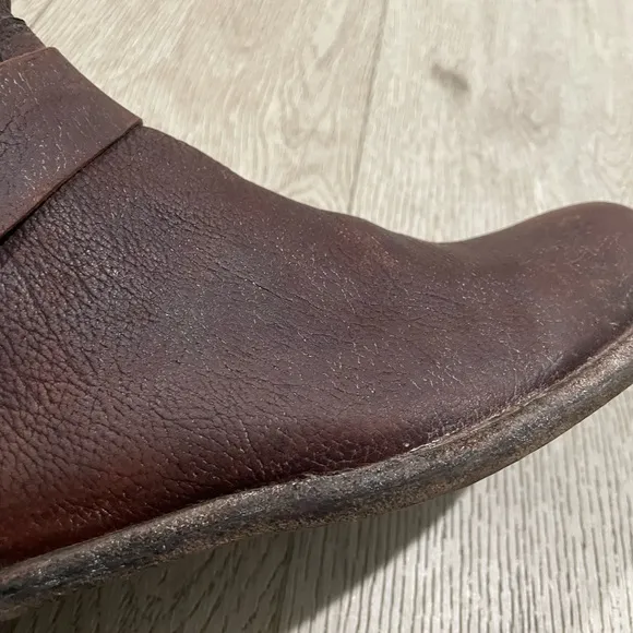 Frye John Addison Boots Men 10 D Phillip Shoes Brown Leather Harness Moto Biker