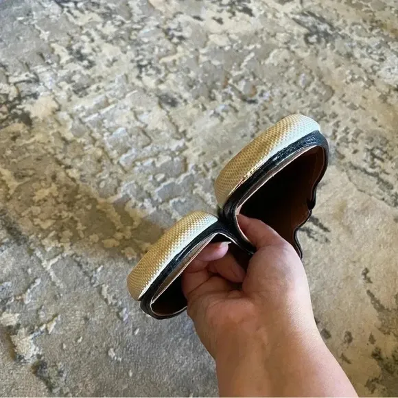 Frye Melanie Slip On Black Leather Backless Mules Slides Flats: 10