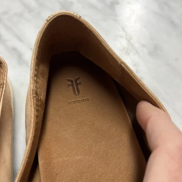 FRYE Melanie Slip on Shoes in Crean Size 8.5