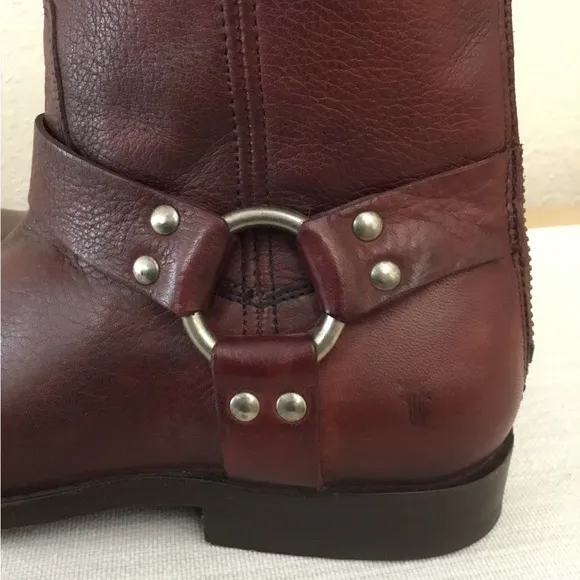 Frye Phillip Harness Leather Ankle Boots Sz.6B