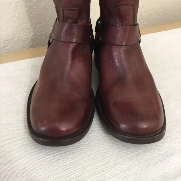 Frye Phillip Harness Leather Ankle Boots Sz.6B