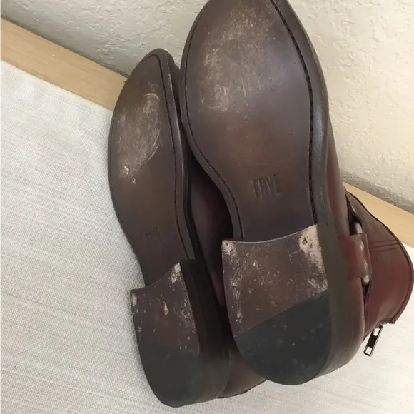 Frye Phillip Harness Leather Ankle Boots Sz.6B