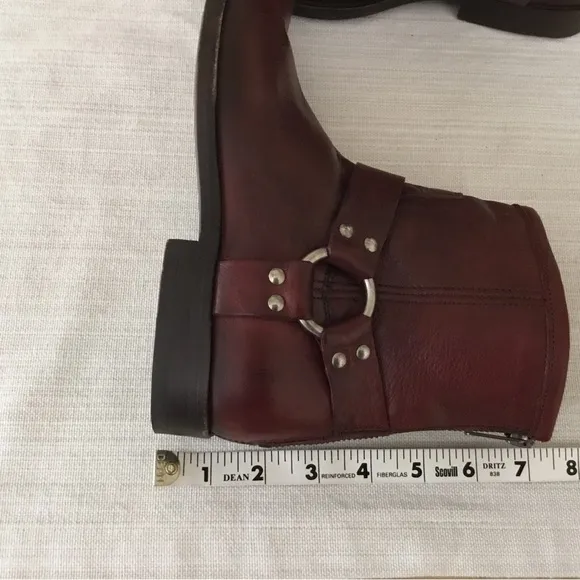 Frye Phillip Harness Leather Ankle Boots Sz.6B