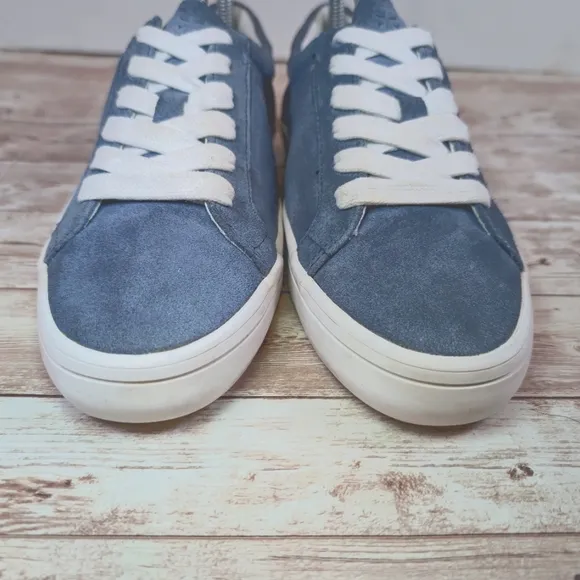 Frye Suede Leather Blue Sneakers Lace Up Leather Insoles Women's Size 6.5