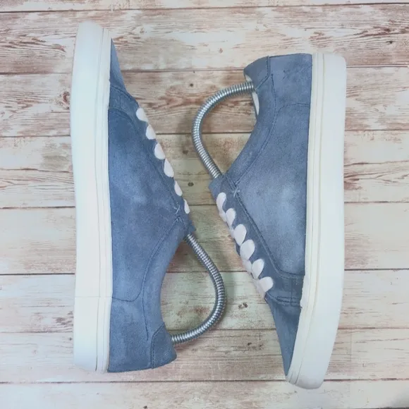 Frye Suede Leather Blue Sneakers Lace Up Leather Insoles Women's Size 6.5