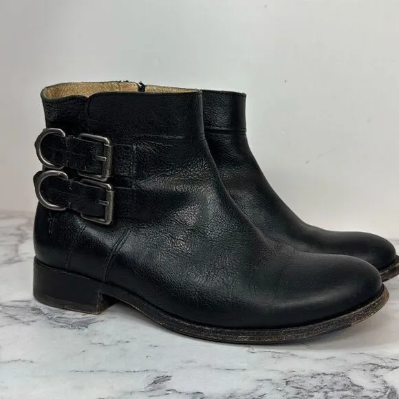 Frye Black Molly D Ring Boots Booties 6.5