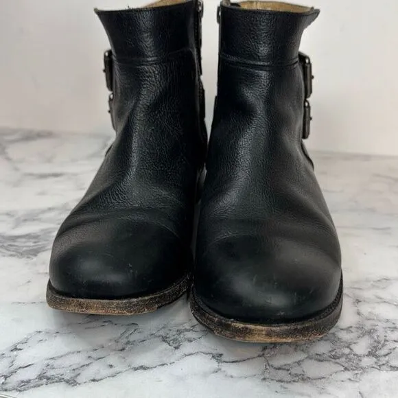Frye Black Molly D Ring Boots Booties 6.5