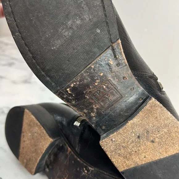 Frye Black Molly D Ring Boots Booties 6.5