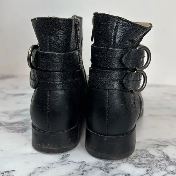 Frye Black Molly D Ring Boots Booties 6.5