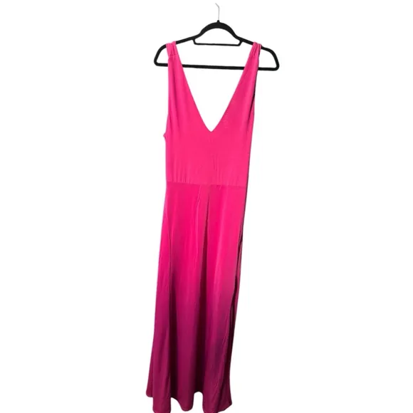 Geneva V-Neck Sleeveless Maxi Dress Love X‎ Design XL Fuschia NWOT