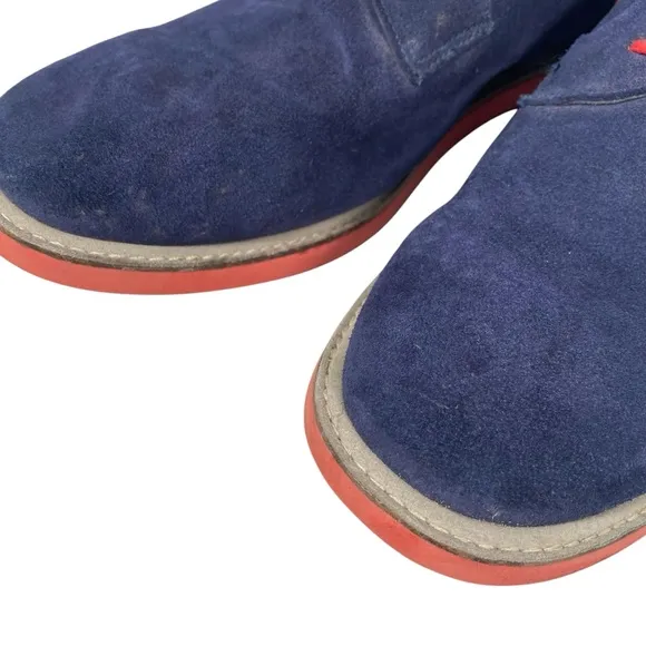 G/Fore GFore Golf Shoes Men's Size 11.5 Gallivanter Blue Suede‎ Red Lace Up