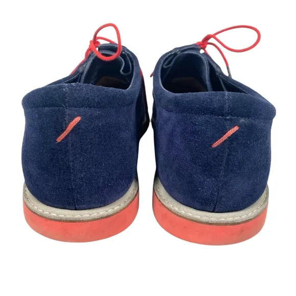 G/Fore GFore Golf Shoes Men's Size 11.5 Gallivanter Blue Suede‎ Red Lace Up