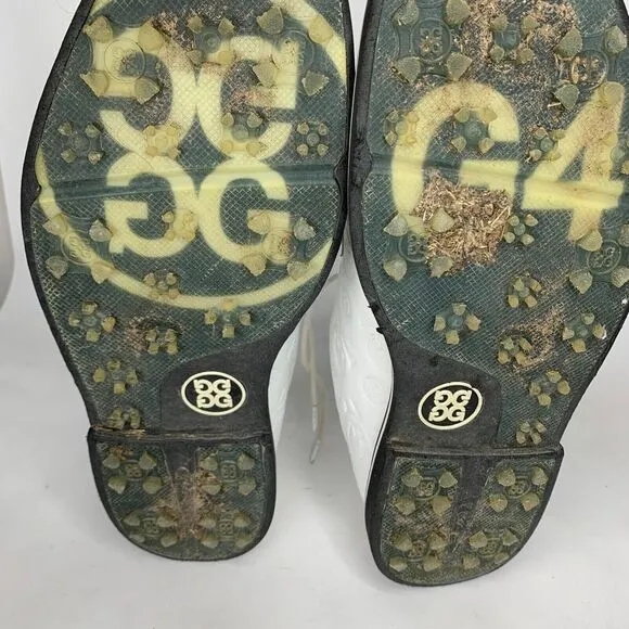 Gfore Golf Shoes Mens 11.5‎ White Gallivanter Debossed Skull Leather Spikeless