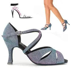 G’Franco NWT Vegas Dancing Shoes Irridescent Polychromatic 3.5” heel Size 7
