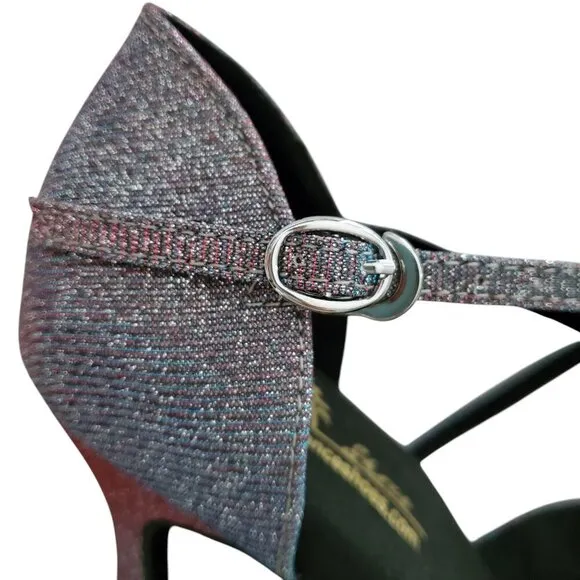 G’Franco NWT Vegas Dancing Shoes Irridescent Polychromatic 3.5” heel Size 7