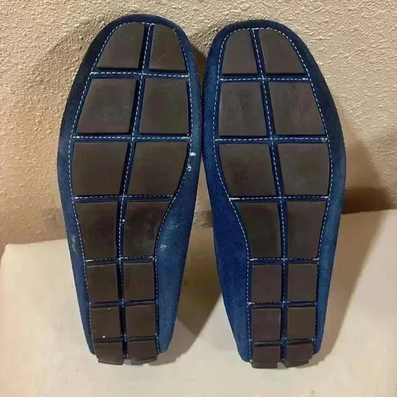 G.H.Bass&amp;Co blue, suede driving shoes size 71/2 M