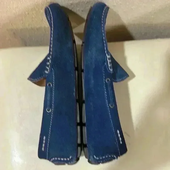G.H.Bass&amp;Co blue, suede driving shoes size 71/2 M