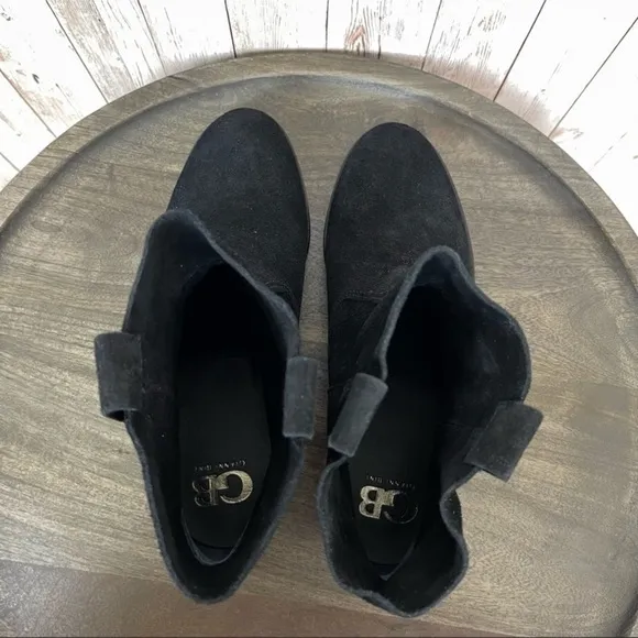 Gianni Bini Take-Five Black Suede Ankle Bootie