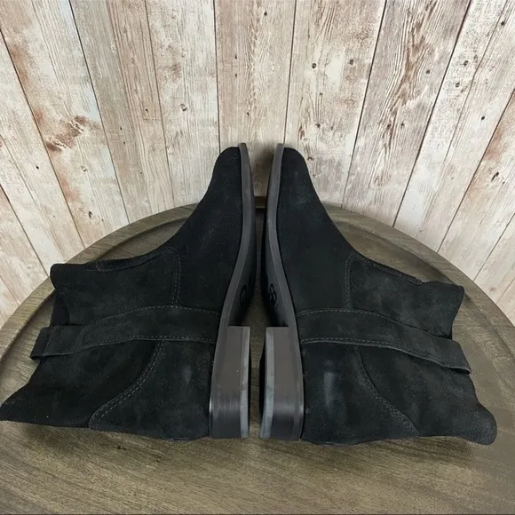 Gianni Bini Take-Five Black Suede Ankle Bootie