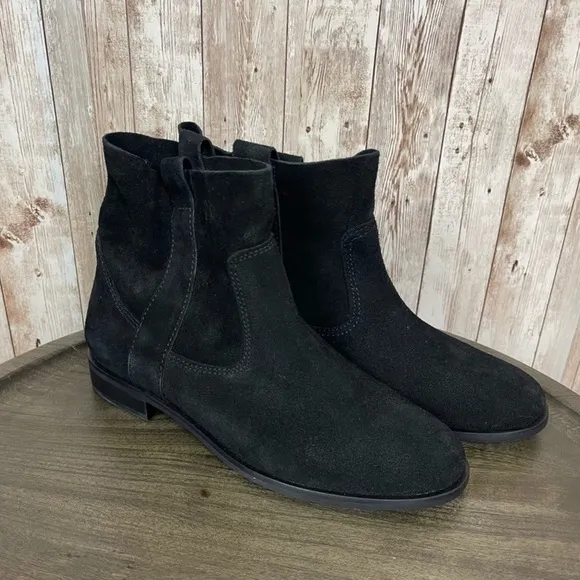 Gianni Bini Take-Five Black Suede Ankle Bootie