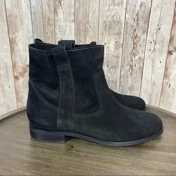Gianni Bini Take-Five Black Suede Ankle Bootie