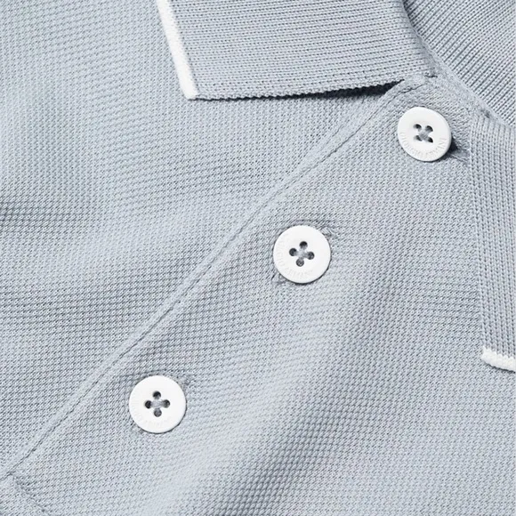 🆕👕Giorgio Armani Cotton Polo Shirt Size: 56 Color: Blue/White