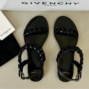 Givenchy Black Chain Link Jelly Sandals - Size 5