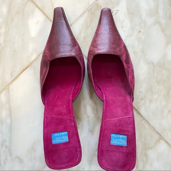 GOFFREDO FANTINI Leather Fuchsia Pink Shoes Heels