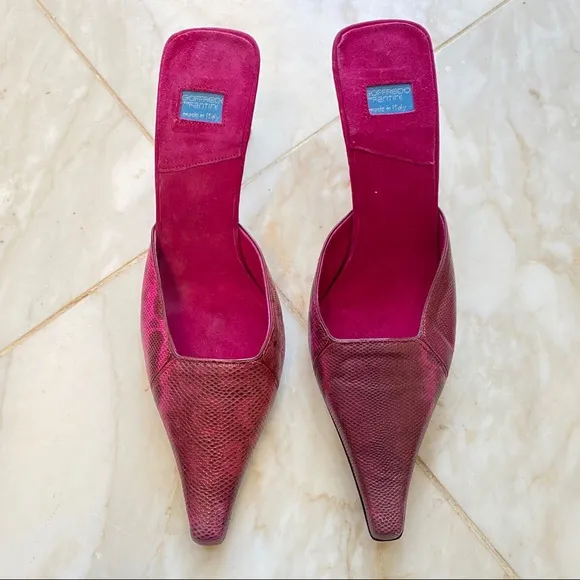GOFFREDO FANTINI Leather Fuchsia Pink Shoes Heels