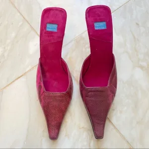 GOFFREDO FANTINI Leather Fuchsia Pink Shoes Heels
