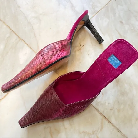 GOFFREDO FANTINI Leather Fuchsia Pink Shoes Heels