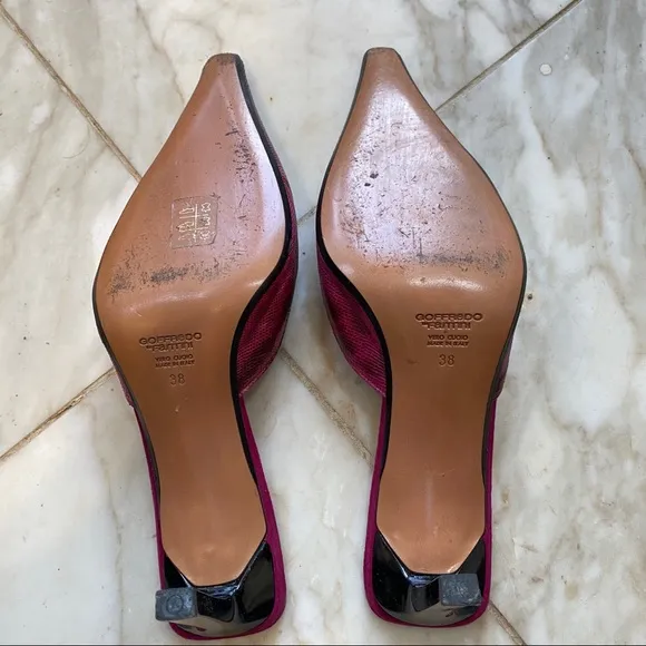 GOFFREDO FANTINI Leather Fuchsia Pink Shoes Heels