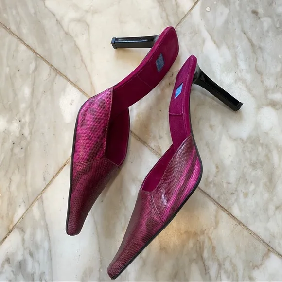 GOFFREDO FANTINI Leather Fuchsia Pink Shoes Heels