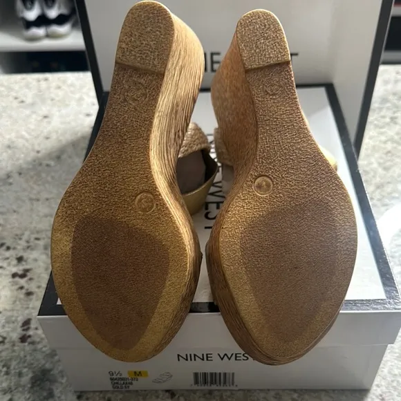 Gold Wedge Sandals