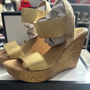 Gold Wedge Sandals
