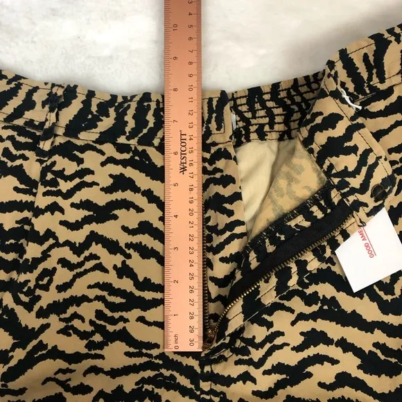 Good American  ALINE Tencel  Animal Print Short  Black &amp; Tan Zebra  2XL/ 5