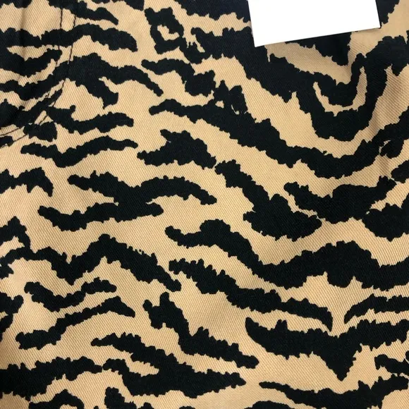 Good American  ALINE Tencel  Animal Print Short  Black &amp; Tan Zebra  2XL/ 5