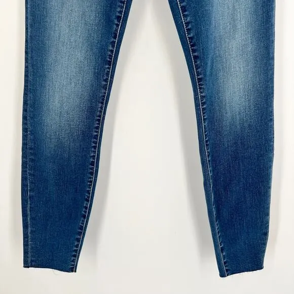 Good American Womens Good Waist Crop Skinny Jeans High Rise Size 0 Waist 25