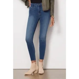 Good American Womens Good Waist Crop Skinny Jeans High Rise Size 0 Waist 25