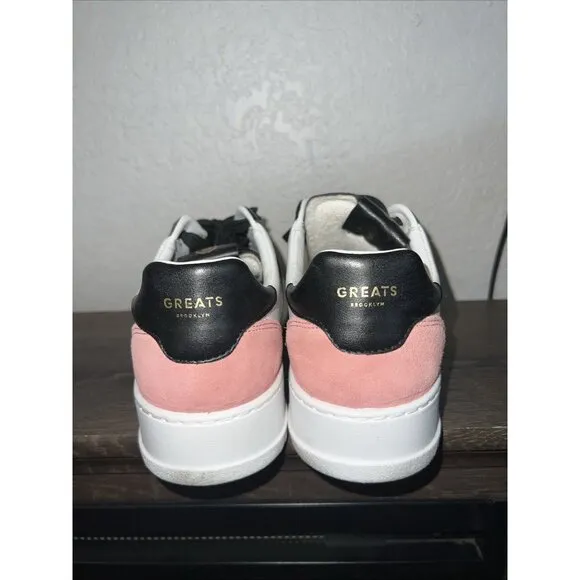 GREATS Men’s Saint James Low White/salmon/Black Casual Sneakers Shoes 9 Italy