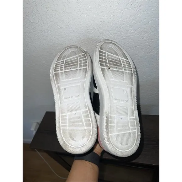 GREATS Men’s Saint James Low White/salmon/Black Casual Sneakers Shoes 9 Italy