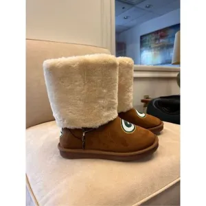 Green Bay Packers Faux Suede &amp; Shearling Boots sz 6 NWOT