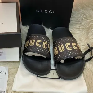 Gucci Black and Gold Women's Sandals